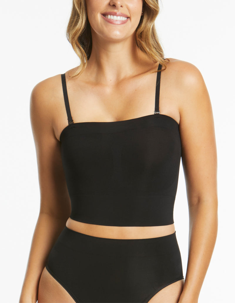 Powerlite Longline Bandeau - Black