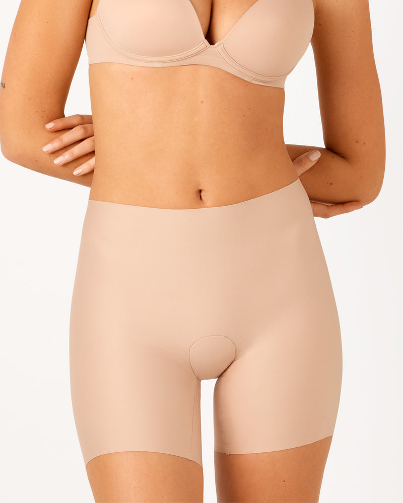 Laser Shape Mid Thigh Short - Praline