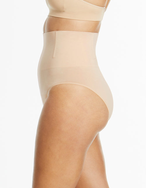 Soft Fusion Hi Waisted Brief - Nude