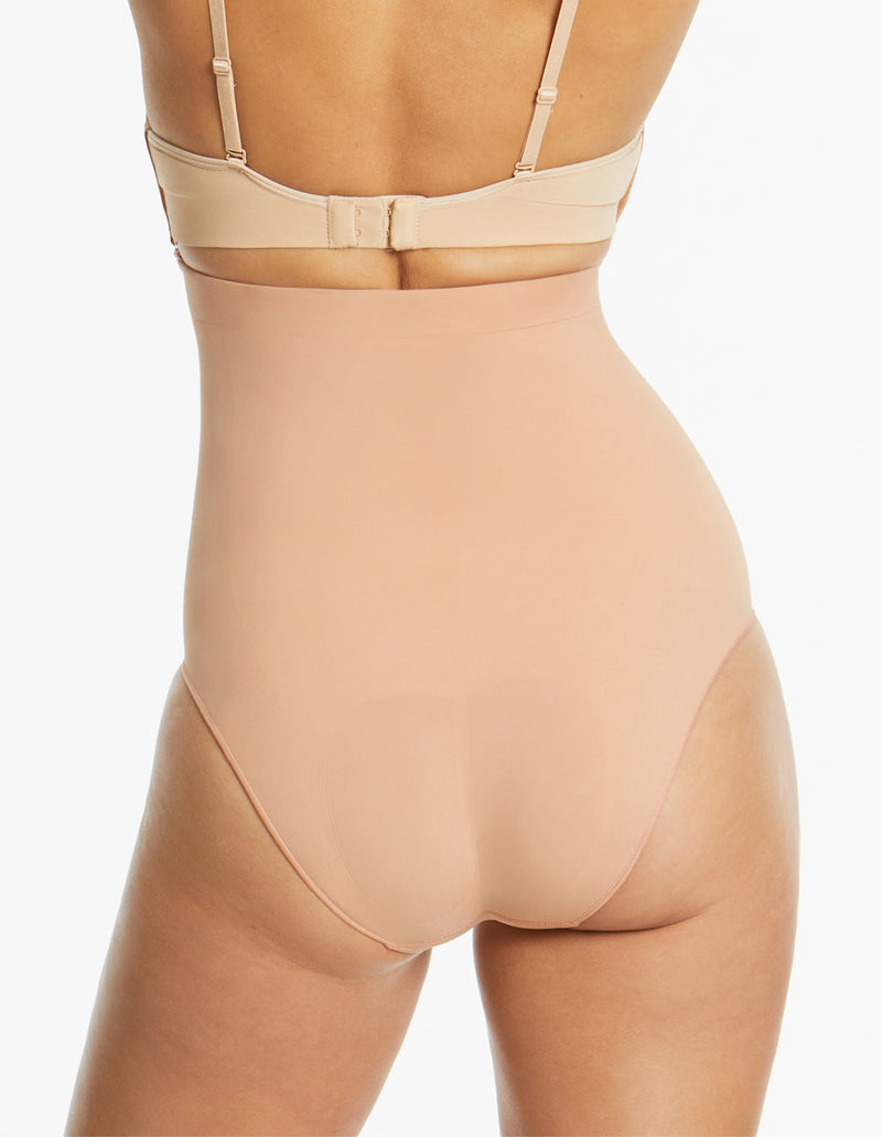 Killer Curves Hi Waisted Hi Cut Shaping Brief - Toffee