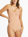 Killer Curves Low Back Shaping G-String Bodysuit - Toffee