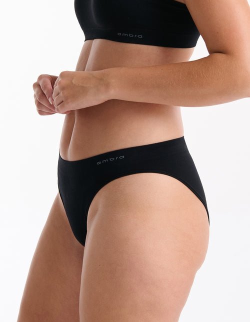 Pure Basics Modal Bikini Brief 2 Pack - Black