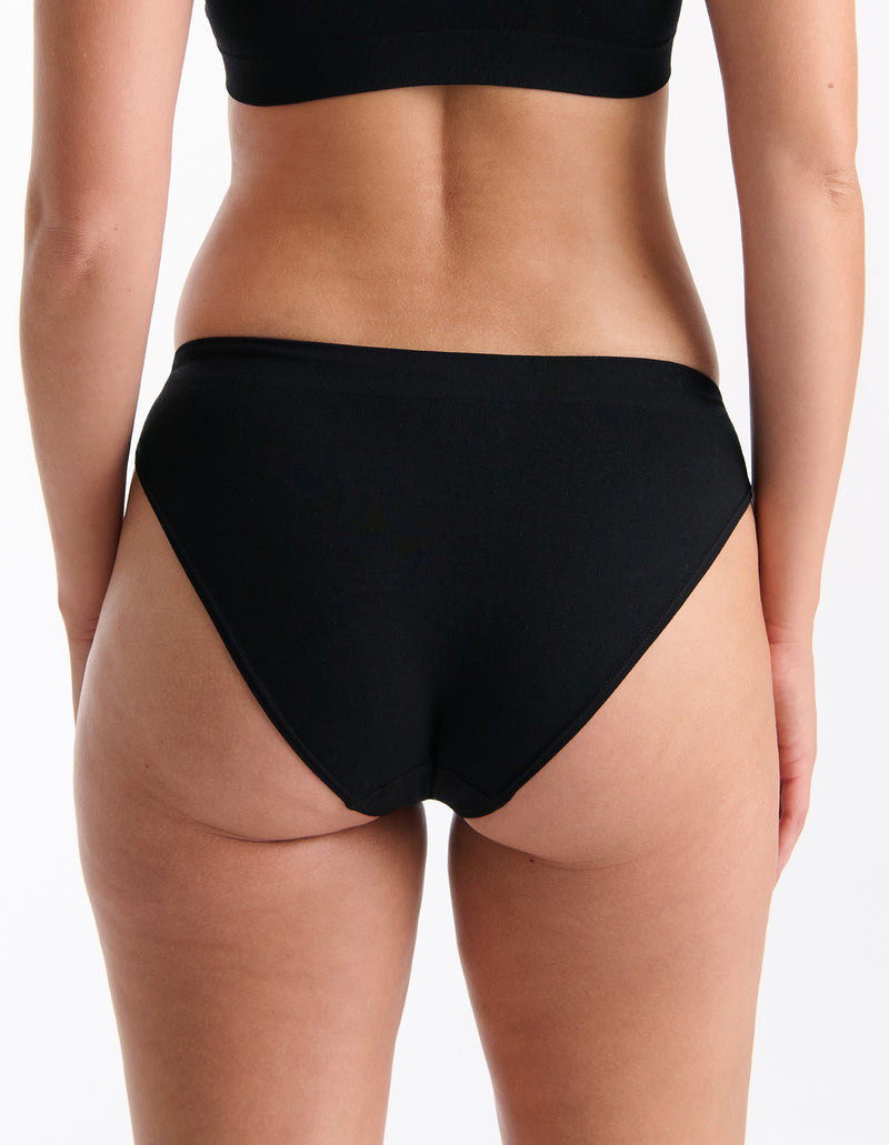 Pure Basics Modal Bikini Brief 2 Pack - Black
