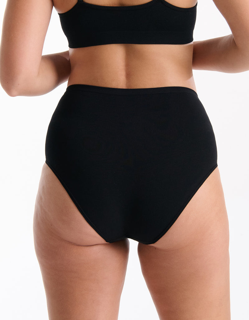 Pure Basics Modal Full Brief 2 Pack - Black