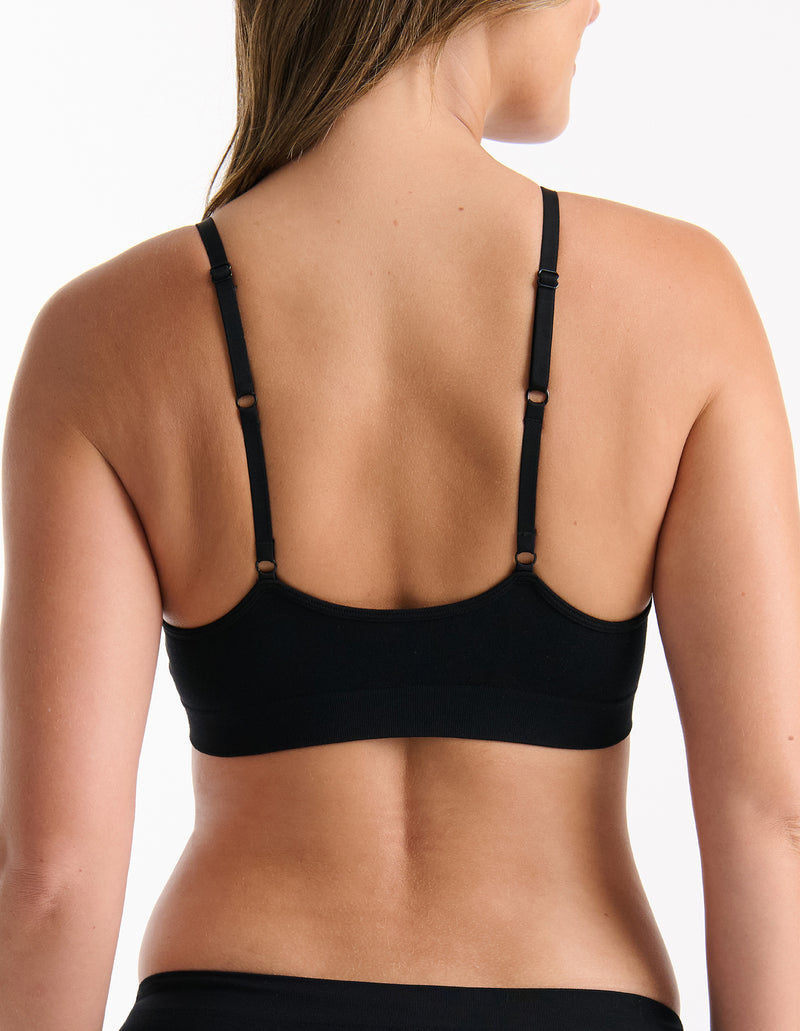 Pure Basics Modal Triangle Bralette - Black