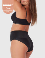 Micro Grip Mid Waist Brief - Black