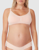 Bamboo Maternity Crop - Putty Pink - Ambra Corporation 