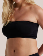 Black Bare Essentials Padded Bandeau front view