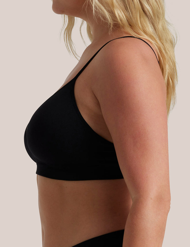 Bare Black Essentials Moulded Wirefree Bra side view