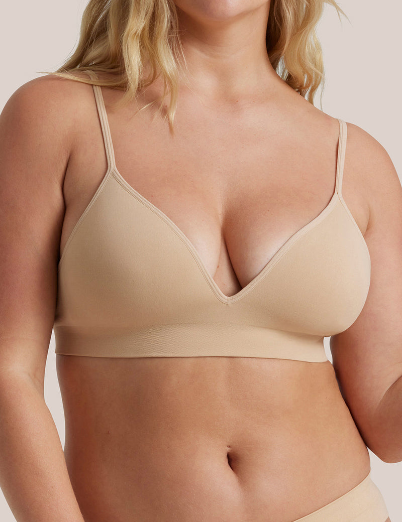 Rose Beige Bare Essentials Moulded Wirefree Bra front view