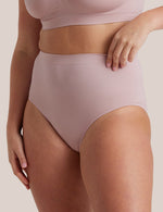 Bare Essentials Full Brief in Lilac Taupe front view