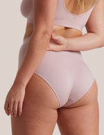 Bare Essentials Full Brief in Lilac Taupe back